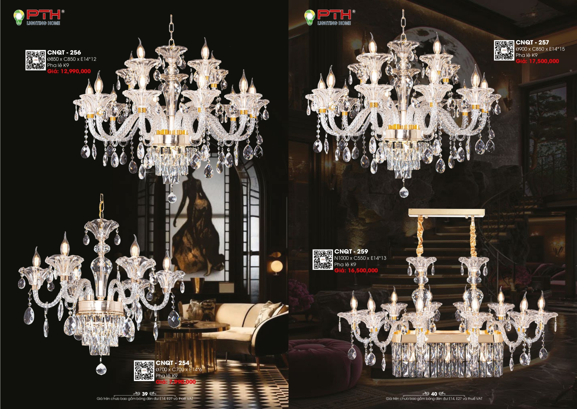 Bảng giá đèn trang trí PTH Lighting Home 2026